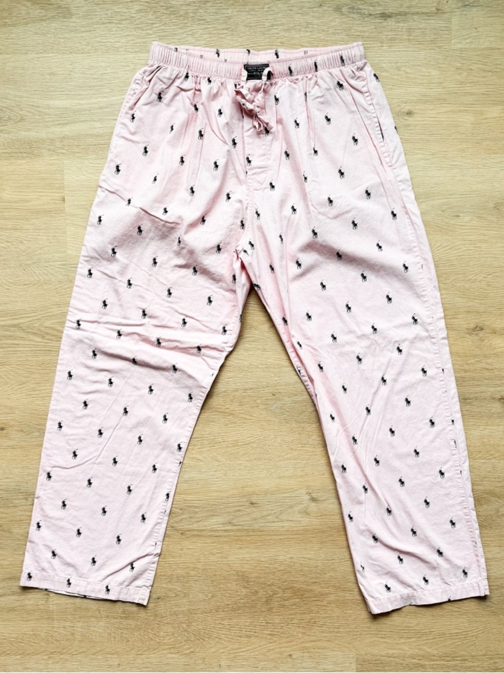 Vtg Polo Ralph Lauren Pink Pony AOP Pajama Pants M Coastal Granddaughter
